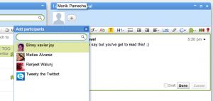Adding Participants for Google Wave