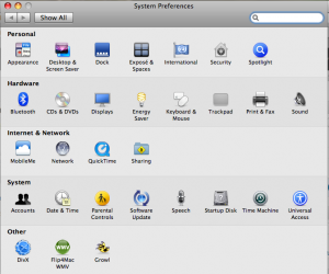 My System Preferences